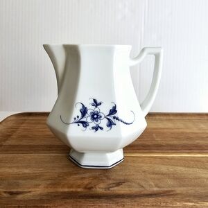 Royal Limoges creamer a la brindille white blue floral porcelain